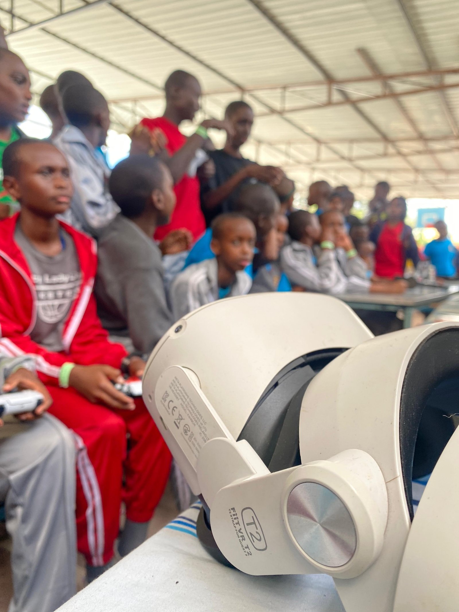 School Kids Learning with VR Headsets